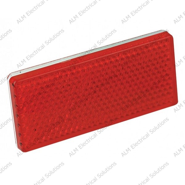 Red Rectangular Reflector - Twin Pack